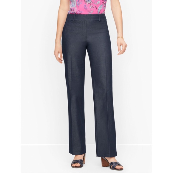TALBOTS Newport Pant Polished Denim Blue Size 6 - Picture 1 of 9